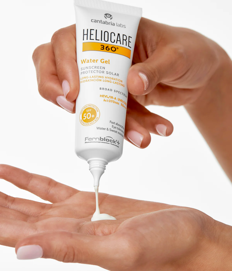 Heliocare 360 Water Gel Sunscreen SPF 50 Texture Swatch