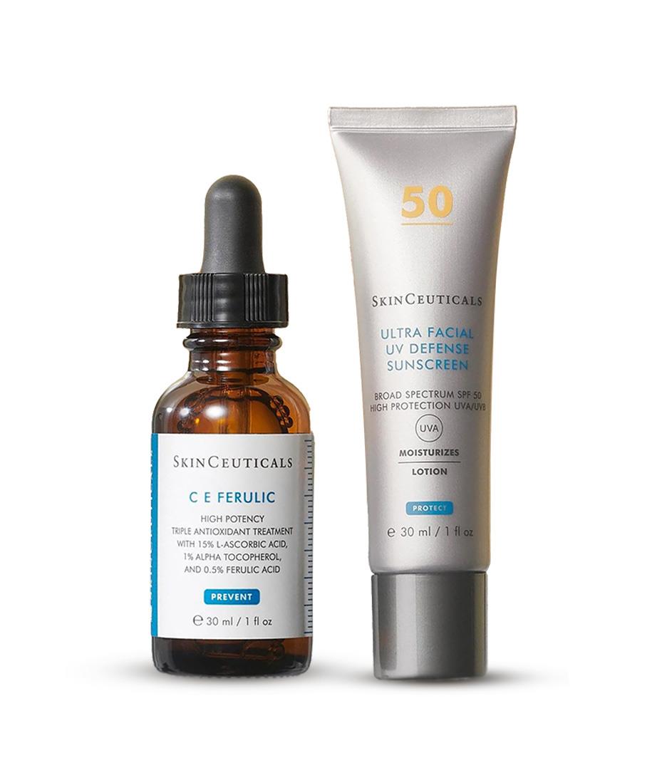 SkinCeuticals Double Defence CE Ferulic 30ml and Ultra Facial 30ml bottle and container